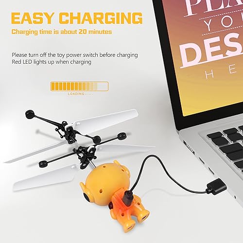 Miniatura 4 de MRTN Juguetes de bola voladora de inducción infrarroja coloridos LED integrado RC Robot Drone Toy para interiores y exteriores juguetes para niños y