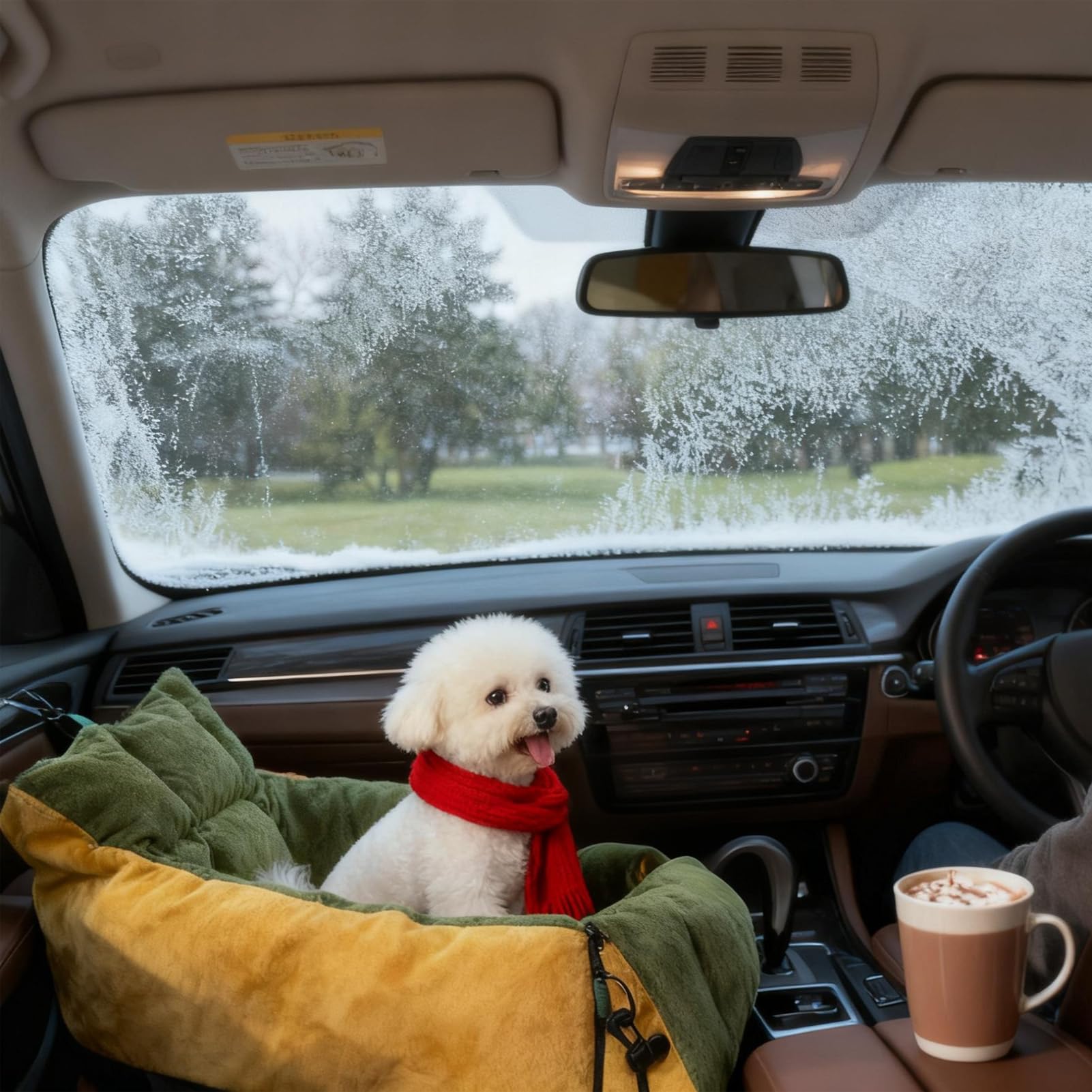 Asiento de Coche para Perros con Bolsillos y Cinturón de Seguridad Cama | Bolso Para Perros Para Viajes Coche Diario Cachorro Interior Exterior Transporte Público