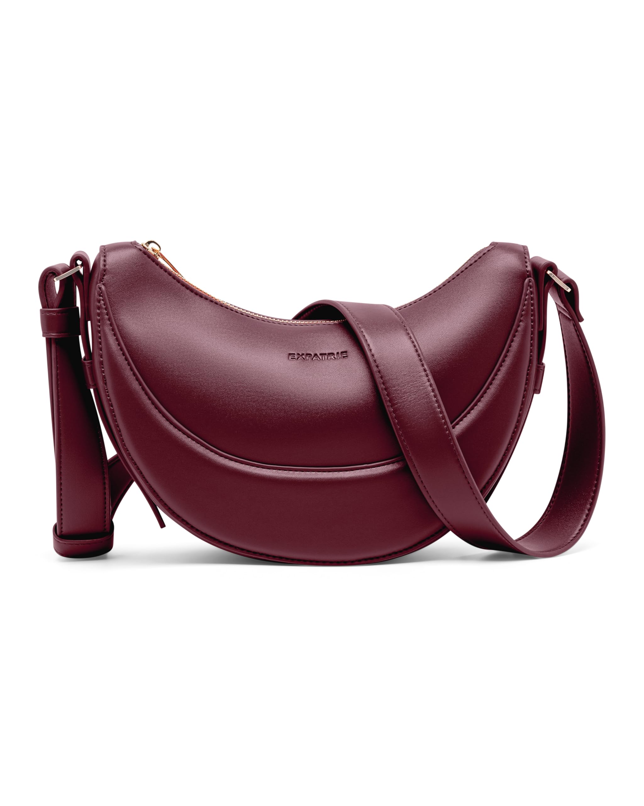 Expatrié Borsa a Spalla Donna - Livia - Half Moon Bag - Borsa a Tracolla Mezzaluna in Pelle Vegana - Idrorepellente