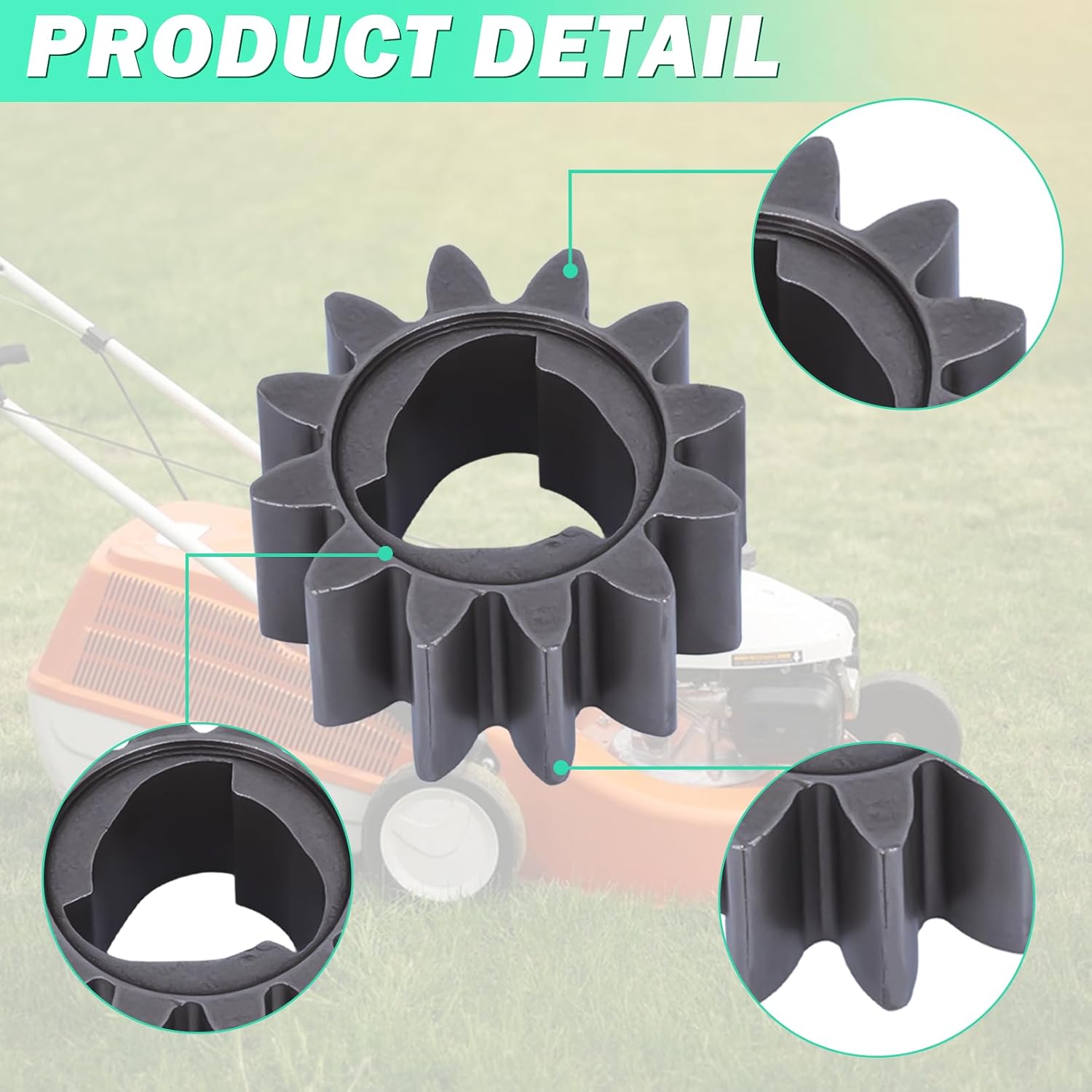 Adefol 10 Pack 42661-VE2-800 Pinion Gear - 12 Teeth Drive Gear for Honda HRM215 HRB215 HRS216 Lawn Mower, 12T Pinion Gear Lawn Mower Parts Fits HRB216K4 HRB216K5 Models Replace 42661-VE2-800
