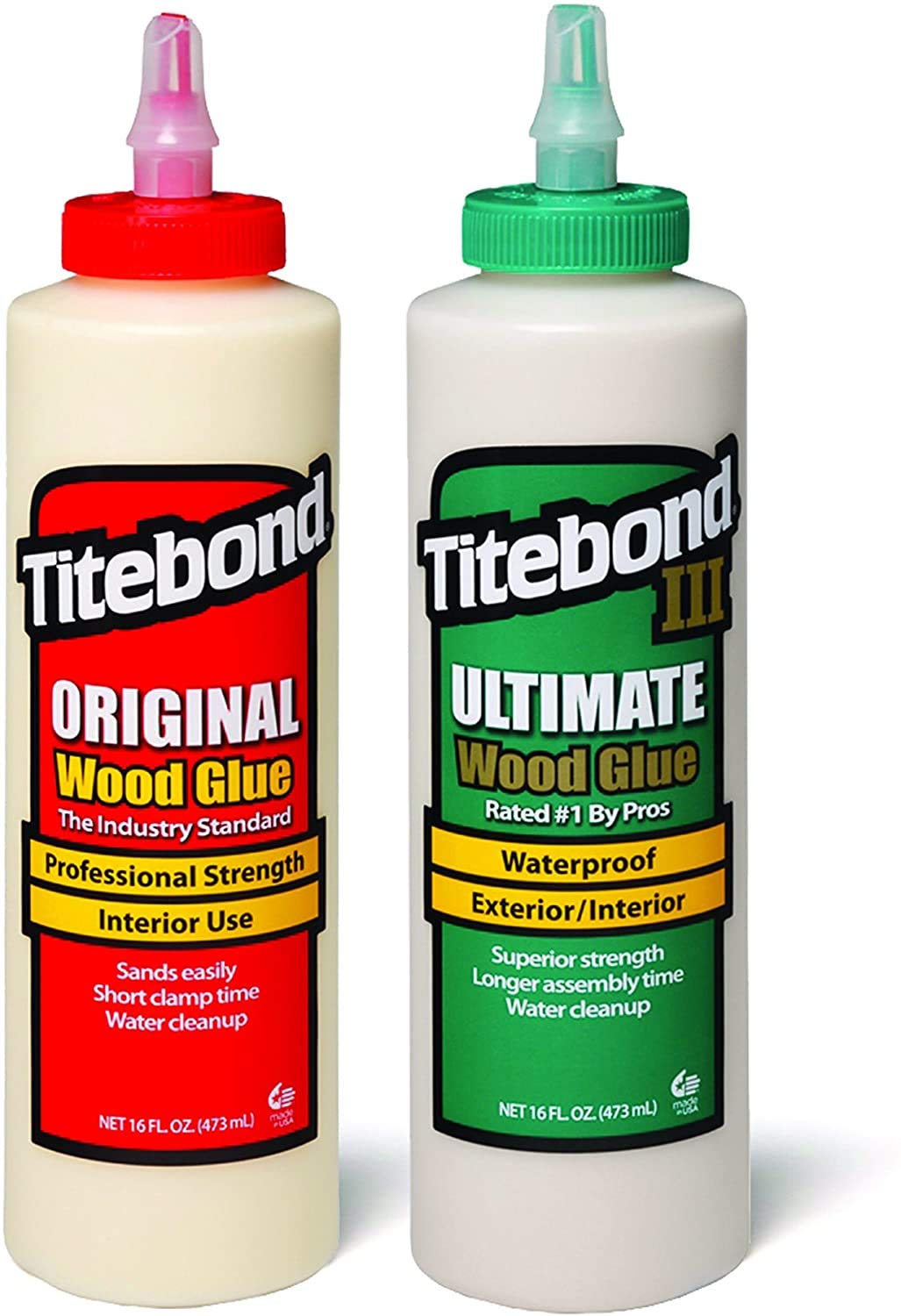 Original Wood Glue 473 ml + Titebond III Ultimate Wood Glue 37 ml