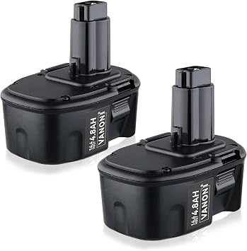 VANON DC9091 4.8Ah Ni-MH Replacement for Dewalt 14.4V Battery Compatible with Dewalt Battery XRP DC9091 DW9091 DW9094 DE9091 DE9092 DE9038 and 14.4V Power Tools 2Packs