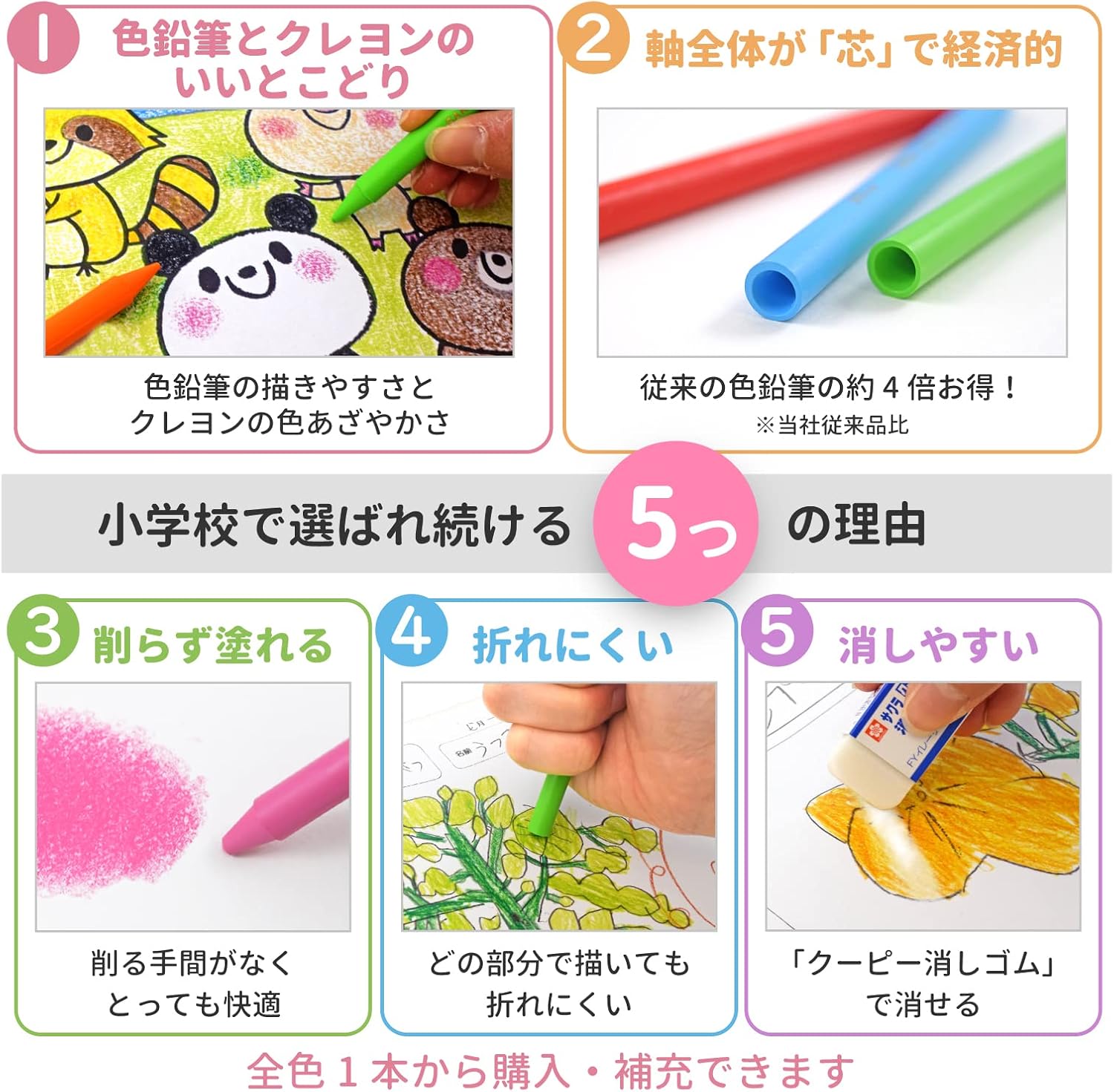 Sakura Creepas Colored Pencils, Coupe, 12 Colors, Tin Case FY12
