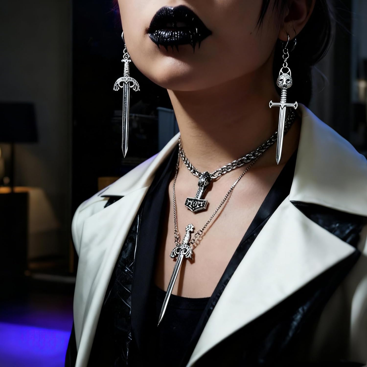 5 Pcs Silver Sword Bookmark, Mini Antique Swords Charms & Knife Bookmark, Zinc Alloy Mini Swords for Jewelry Making, Reading Bookmarks for Book Lovers - Image 4