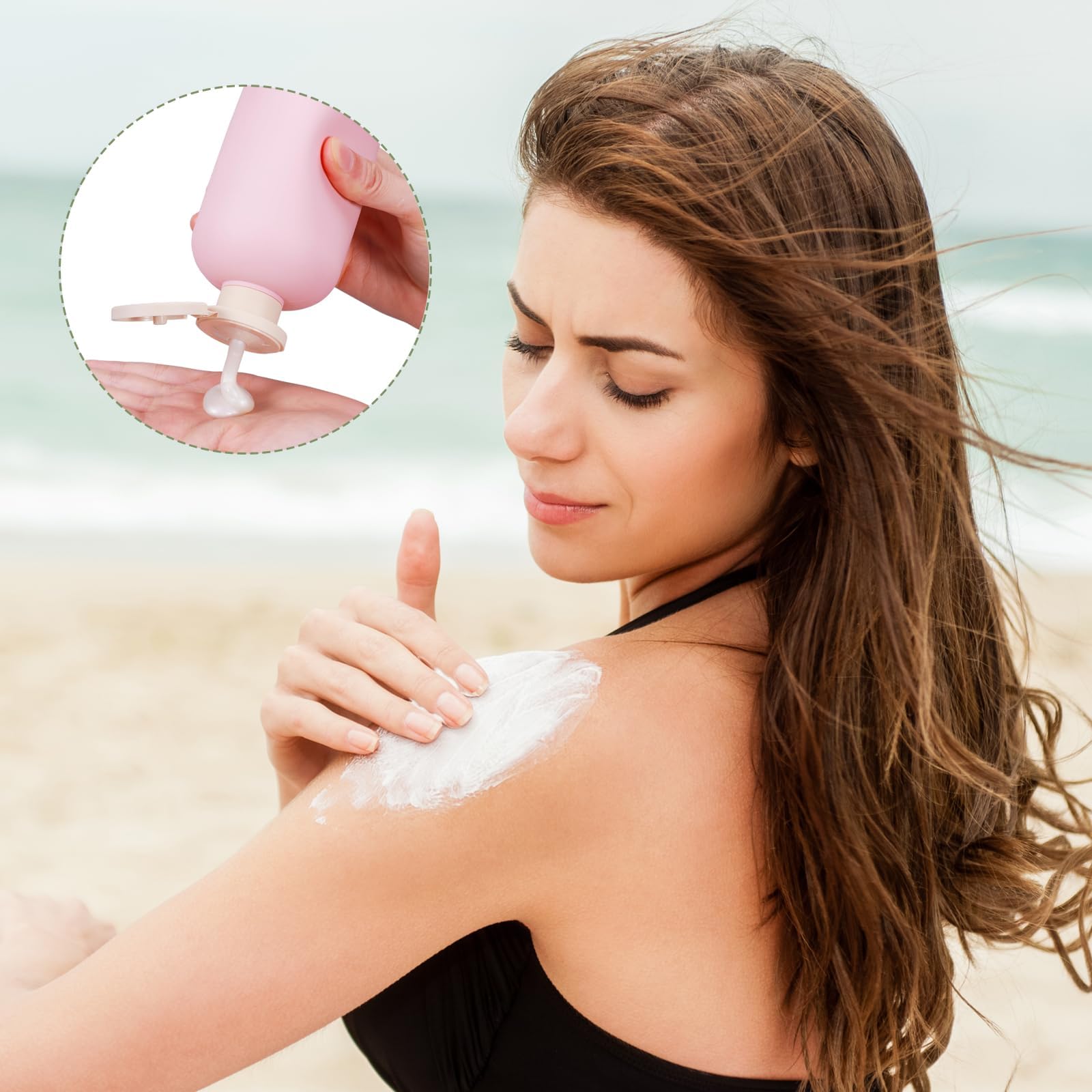 Flaconi da Viaggio set da Riutilizzabili 3 Pezzi Facile da Perdere 350ml Facile da Riempire Boccette per Liquidi Shampoo Gel Doccia Lozione