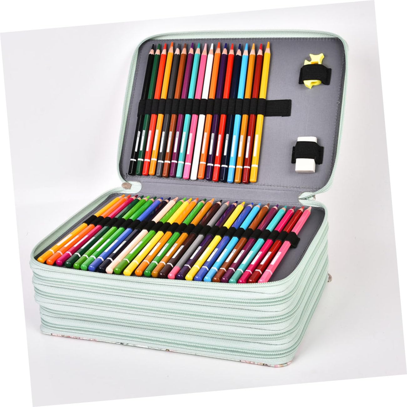 Gadpiparty Borsa Organizer per Cancelleria 252 Fori Astuccio Manico e Cordoncino Elastico per Scuola e Ufficio