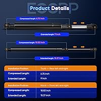 Vista 3 de ECCPP Lift Support Hood+Trunk Replacement Struts Gas Springs Fit For Nissan Maxima 3.5L 2004-2007 Set of 4