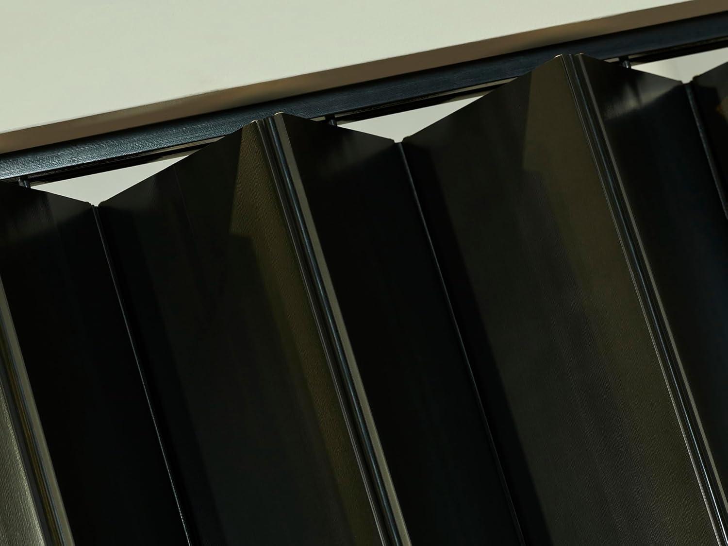 Towne Collection Berkshire 48" x 80" Vinyl Folding Door – Space Saving Accordion Room Divider – Black, Reversible Handing, Trim-to-Fit, Easy DIY Install