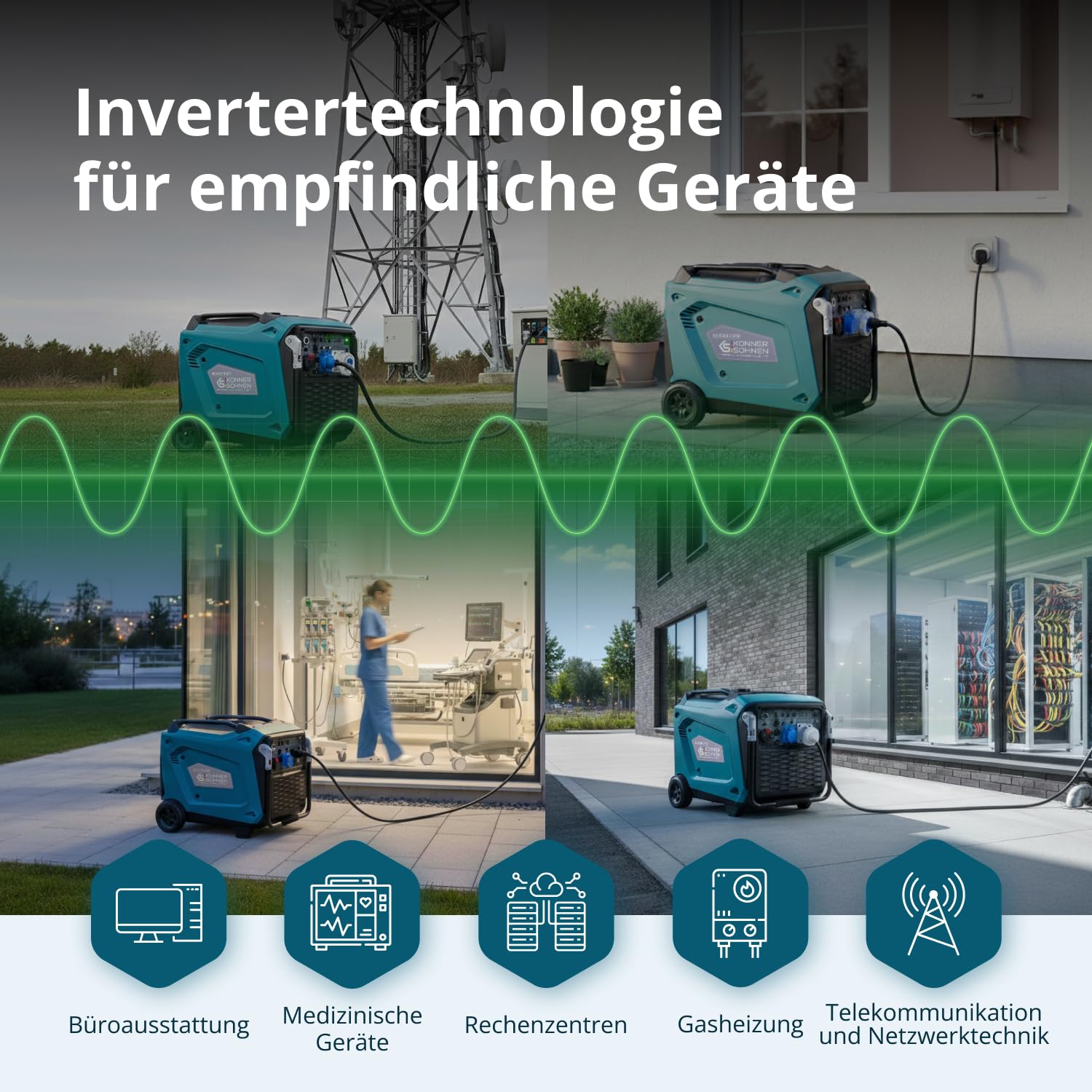 Könner & Söhnen KS 9500iE S ATSR Générateur onduleur à essence 9000W