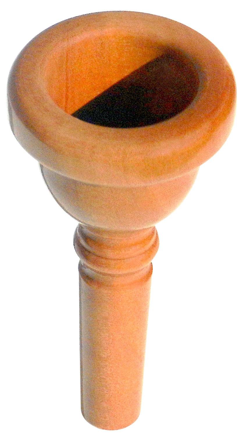 Rieger & Gräf 12C-L Birne Mundstück für Bariton (hochwertiges Mundstück für Bariton aus Birnenholz mit weitem Bariton- & Posaunenshaft, mittelflachem Kessel & mittelbreitem Rand)