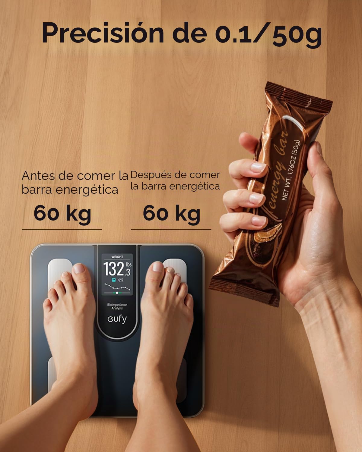 eufy C20 Báscula de baño inteligente , báscula digital de grasa corporal, pantalla TFT grande, Bluetooth, 16 lecturas de peso, IMC, etc., multimodos, alta precisión | Bluetooth, 16 lecturas de peso, IMC, etc., pantalla TFT, multimodos, alta precisión