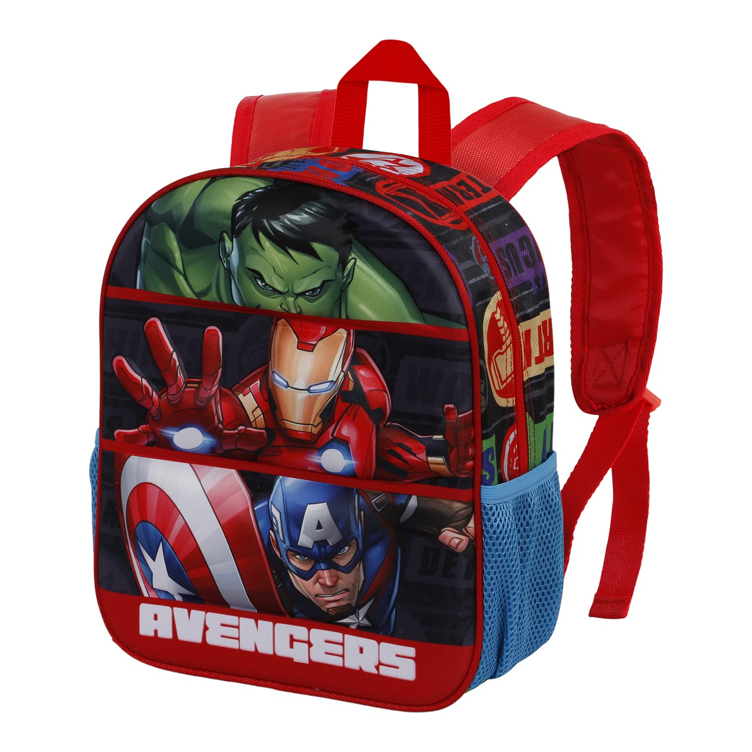 KARACTERMANIA Marvel Los Vengadores Union-Mochila 3D Pequeña, Rojo, 26 x 31 cm, Capacidad 8.5 L