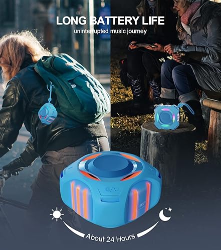 Miniatura 4 de Altavoz de ducha Bluetooth comiso, altavoz impermeable IP67 con luz LED, altavoces portátiles con estéreo inalámbrico verdadero, flotante, 2000mAh,