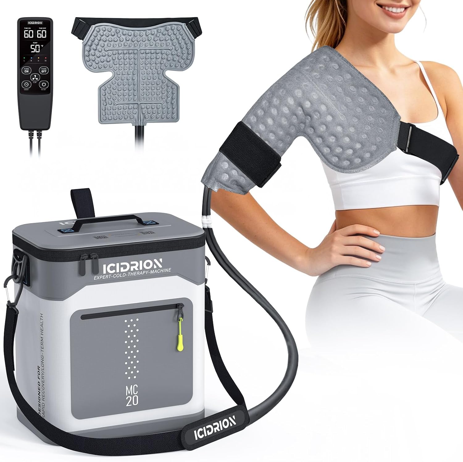 Ice Machine for Shoulder After Surgery, Programmable & Live Temp