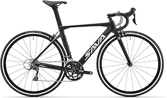 SAVADECK Carbon Road Bike with Shimano SORA R3000 18 Speed Derailleur System,Racing Bicycle with Carbon Fiber Frame Carbon Fork and Double V Brake for Adult