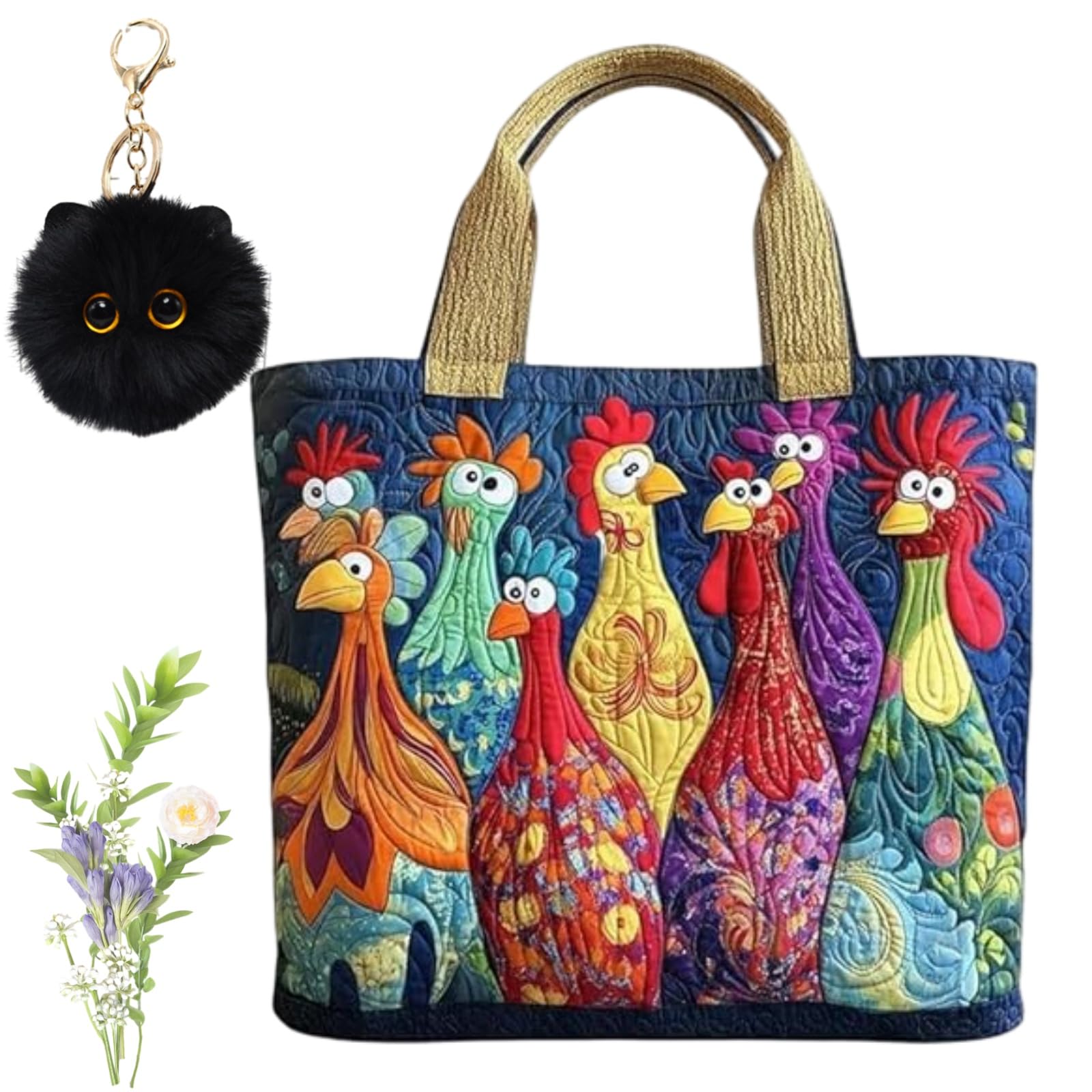 Aiorrax Quilted Bags, Quilted Tote Bag, Quilted Tote Bags for Women, Vintage, Hobo, Lightweight Large Capacity — view 7