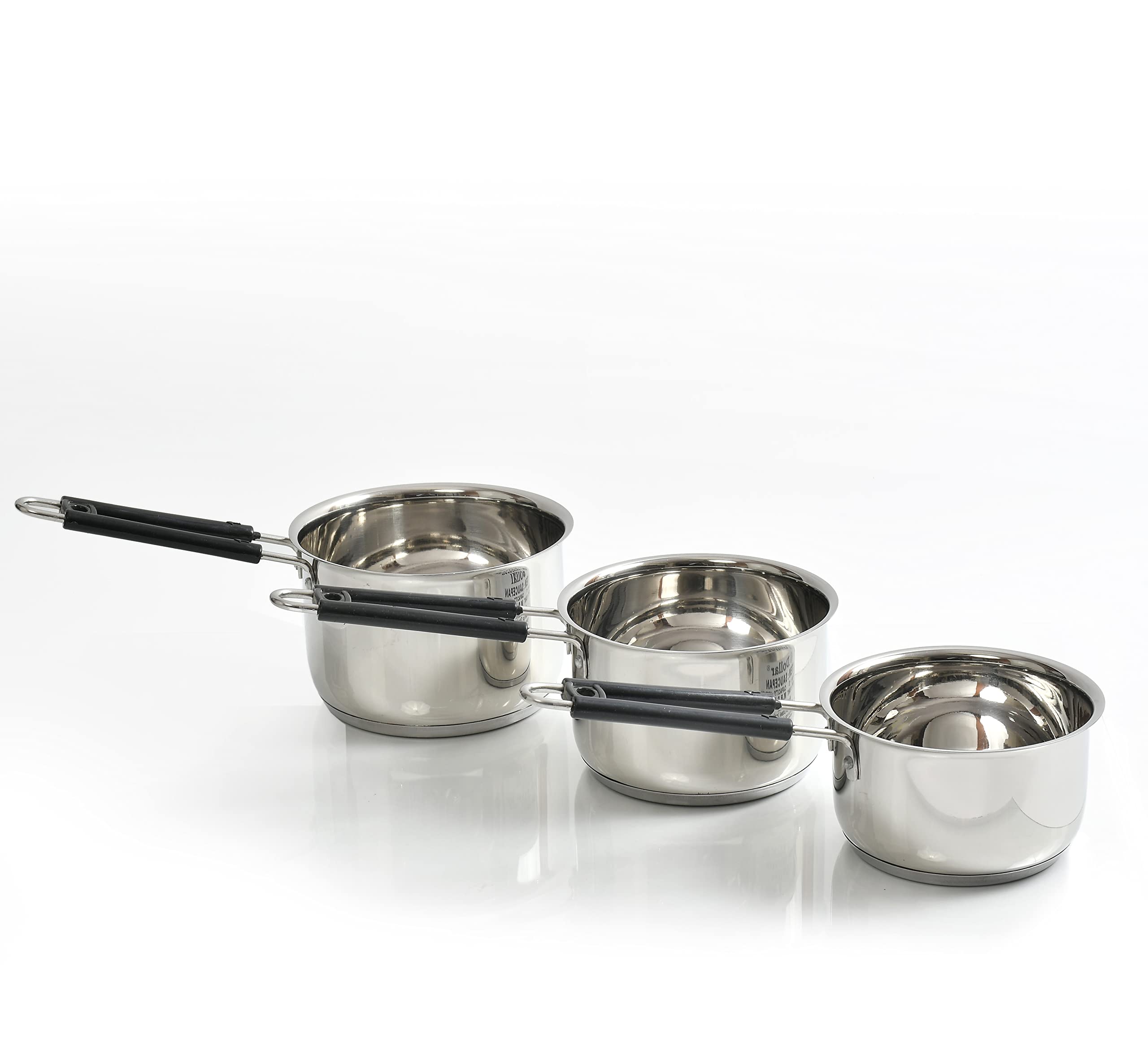 Dollar Steel Combo Souce Pan | 10",11"12", | Silver