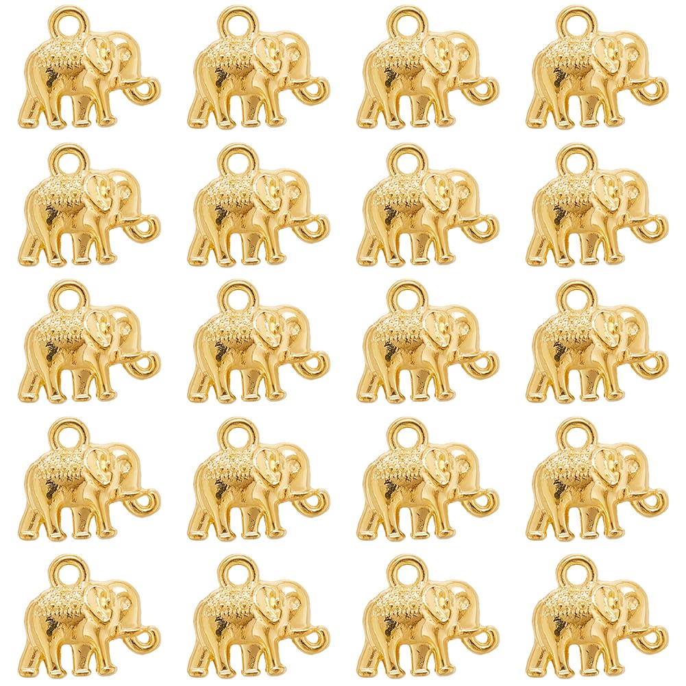 Breloque éléphant en alliage métallique pour la fabrication de bijoux DIY