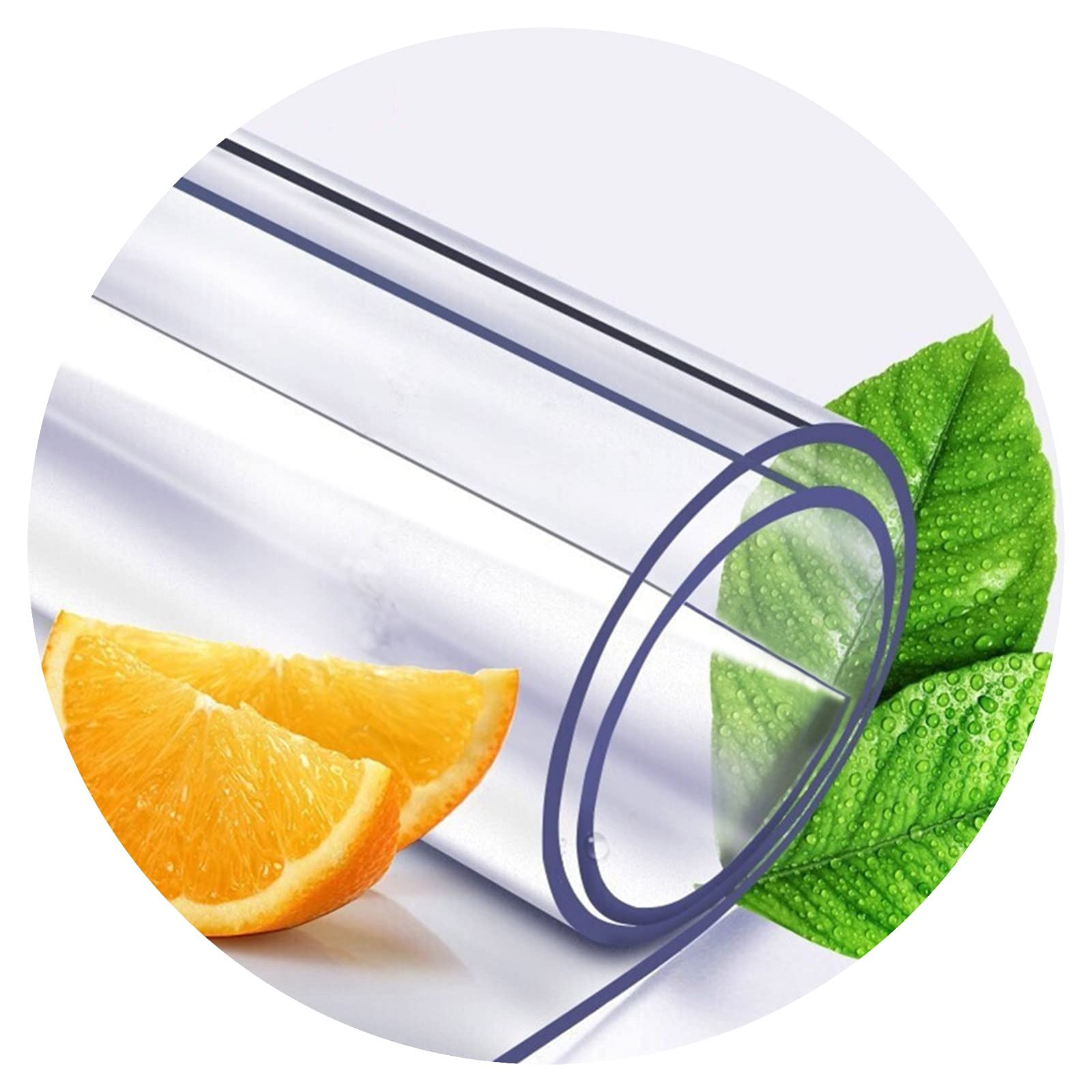 SSFMSF Transparent Plastic Tablecloth PVC Material Table Protective Film, Waterproof, Oil-Proof, Stain-Proof, Durable, Customizable Size and Shape.3mm- 30x40cm