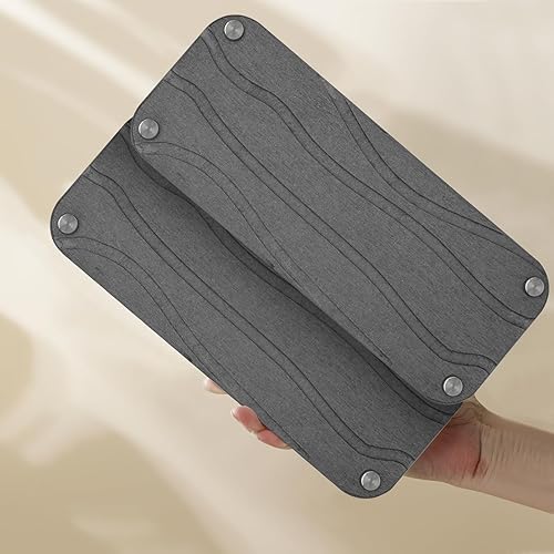 Miniatura 5 de Instant Drying Stone Sink Organizer Tray for Bathroom Counter, Diatomaceous Earth Water Absorbing Sink Caddy Stone Vanity Tray, Modern Sponge Holder