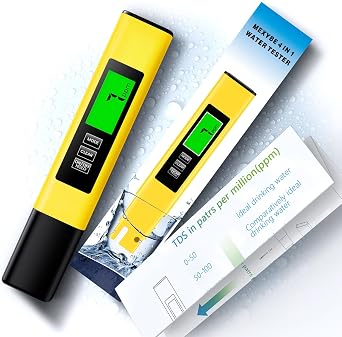 2025 All-New 4 in 1 Tds Meter Digital Water Tester - Accurate and Reliable TDS EC & Temp(C,F) Meter - 0-9999ppm - Professional Testing for Drinking Water, RO/DI System, Aquariums etc