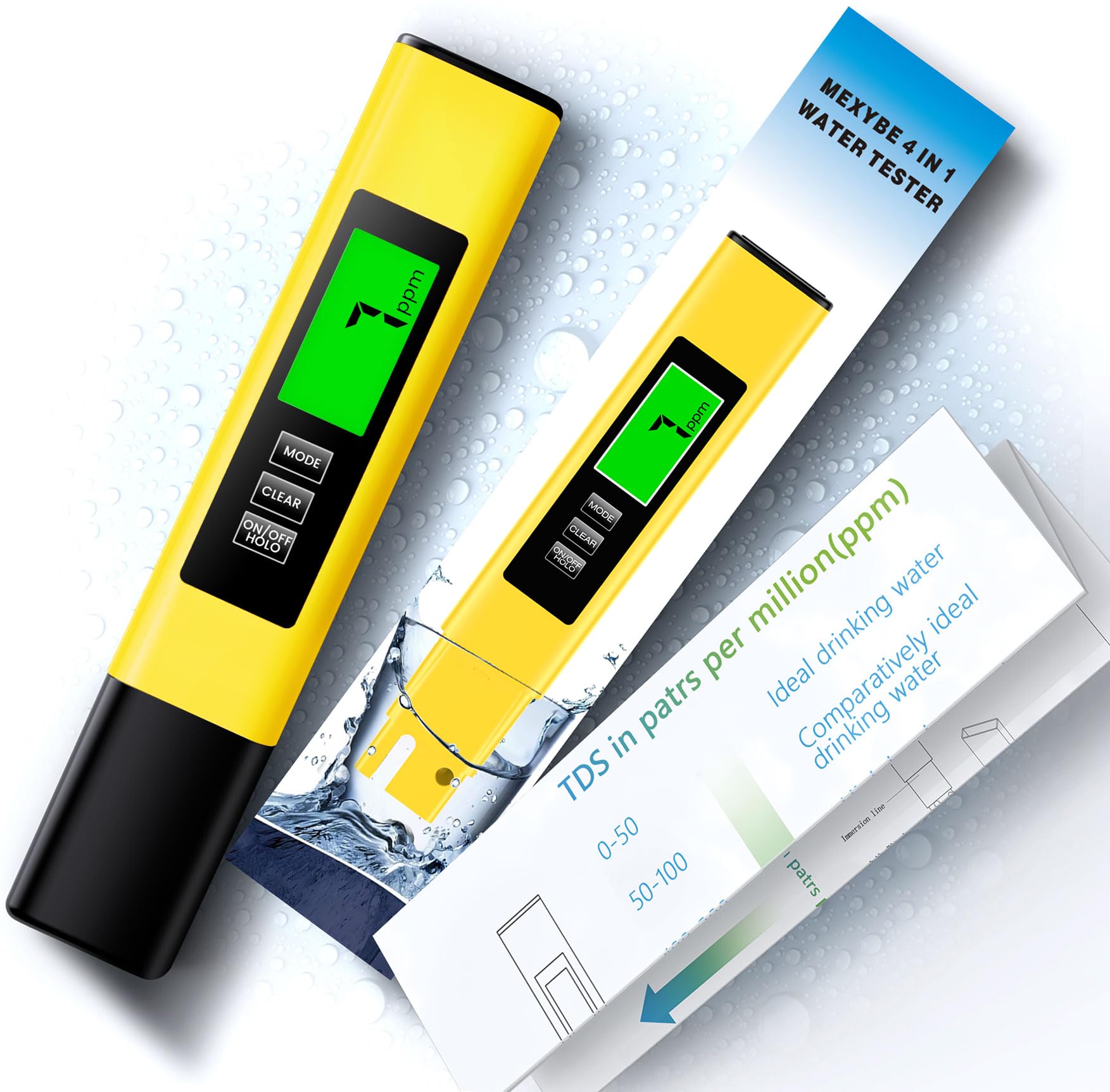 2024 All-New 4 in 1 Tds Meter Digital Water Tester - Accurate and Reliable TDS EC & Temp(°C,°F) Meter - 0-9990ppm - Professional Testing for Drinking Water, RO/DI System, Aquariums etc-image-42