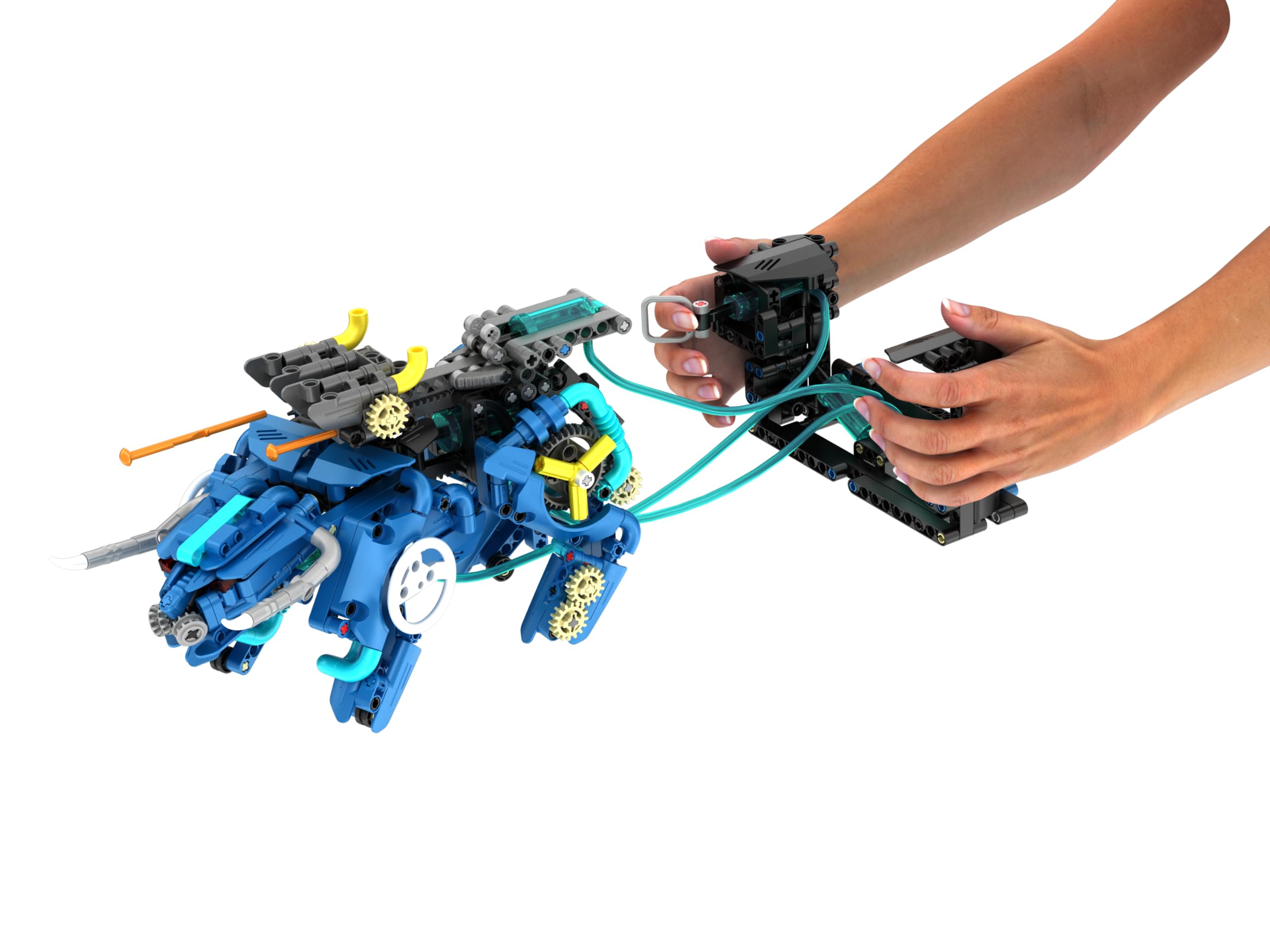 iM.Master - Battle Bots Hidráulico Blue Beast - Robot Luchadores - Bloques de Construcción - 694 Piezas - Combínalo con Otro Modelo para 2 Jugadores - Juguetes Educativos STEM - Maqueta para Construir