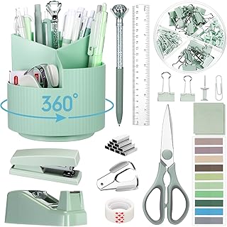 Marspark Sage Green Office Desk Accessories 12 Pcs Office Supplies Set 3...