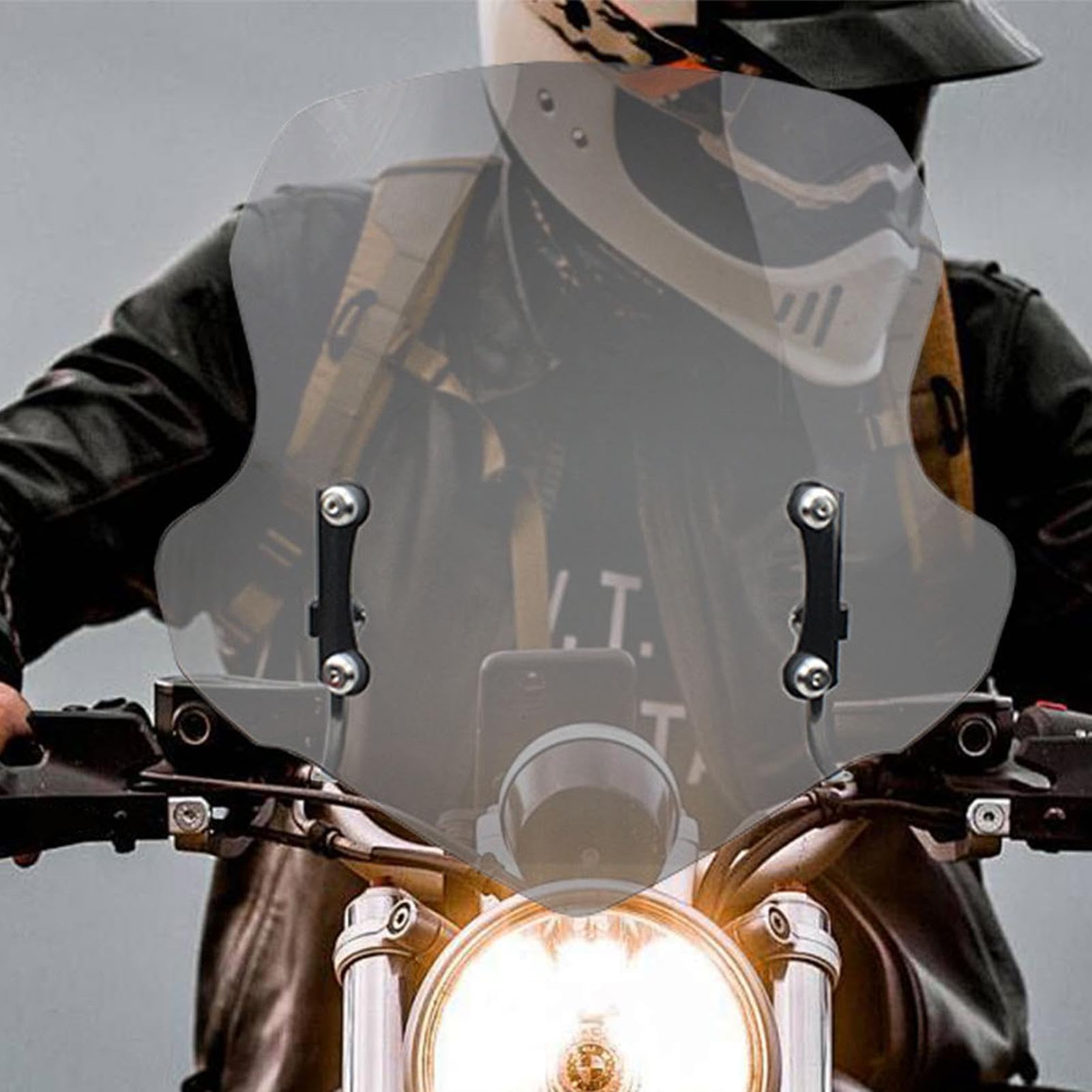 Parabrezza per moto in acrilico, parabrezza per scooter Parabrezza | Scooter Elegante parabrezza addensato per moto per scooter Guida sicura Riduci la velocità del parabrezza