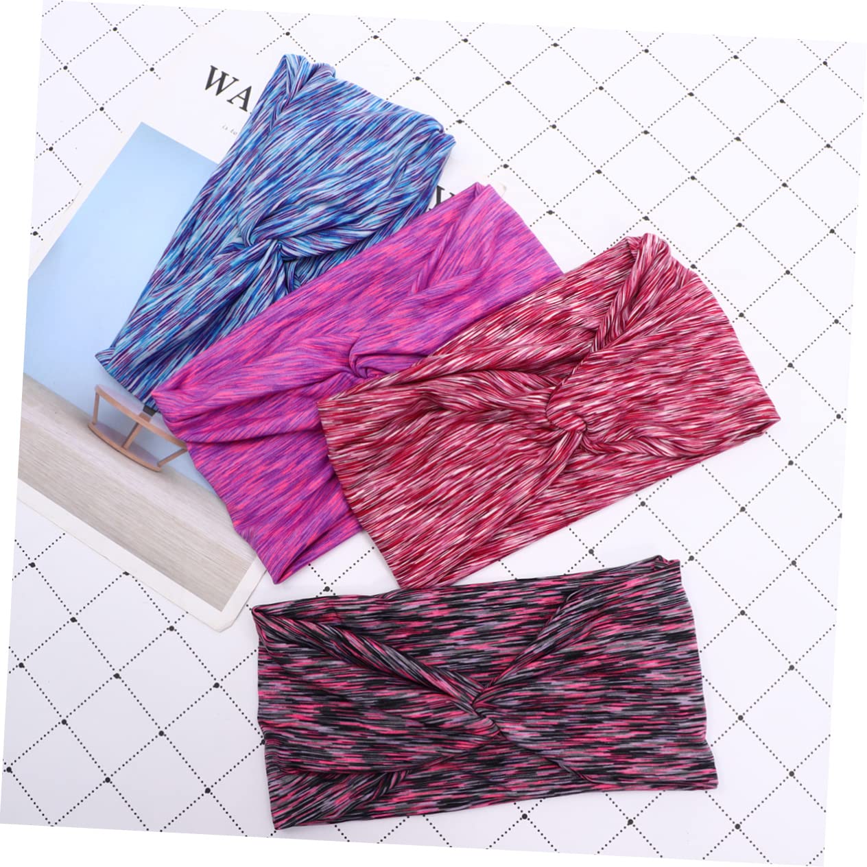 YARNOW 12pezzi Fasce Per Elastiche Assorbenti Per Yoga e Fitness Headband Traspirante e Accessorio Per Allenamenti All