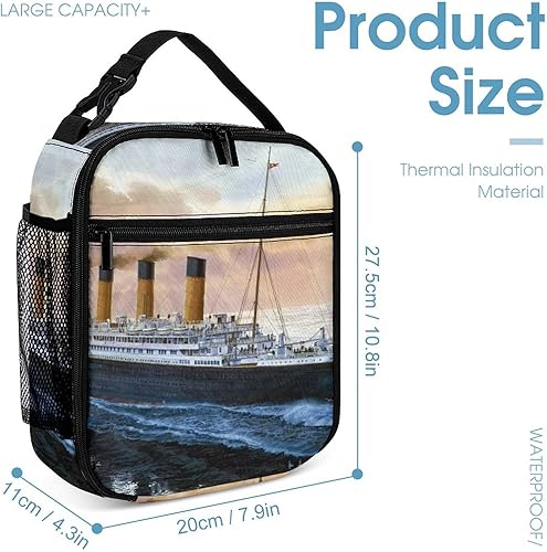 Miniatura 2 de Retro Titanic Famous Old Historic - Bolsa de almuerzo reutilizable con aislamiento térmico para hombres y mujeres