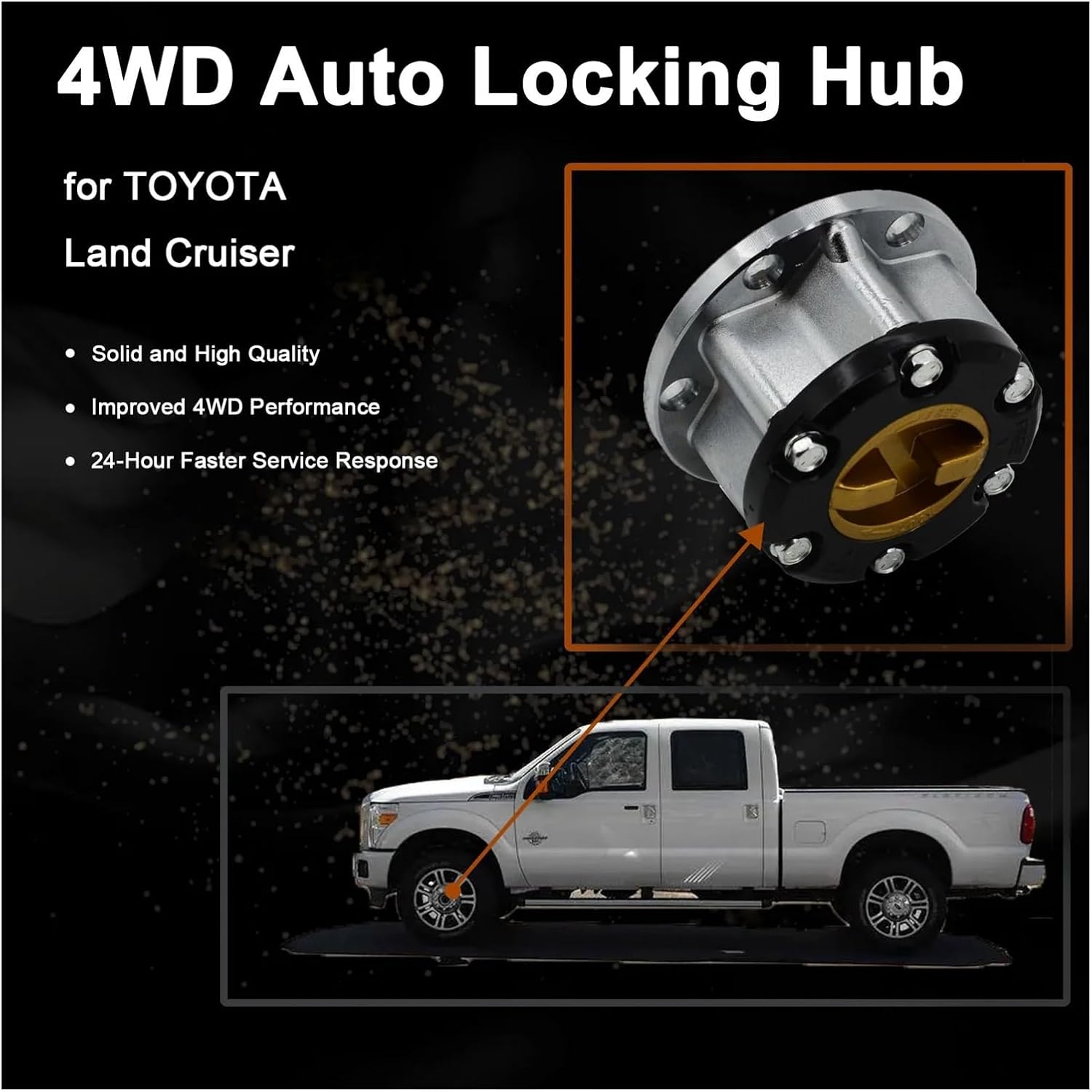 Wheel Locking Hub Manual Lock Compatible with Land Cruiser FJ40 FJ45 FJ60 FJ62 BJ40 BJ42 BJ60 43530-69045