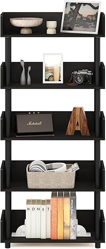 Miniatura 3 de Furinno Turn-N-Tube - Estantería expositora multiusos, de 5 niveles, se monta sin herramientas, color expreso