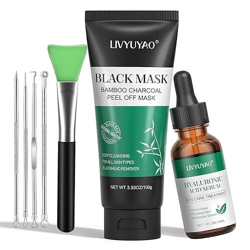 Máscara de eliminación de puntos negros máscara facial de carbón con suero de ácido hialurónico máscara facial de eliminación de puntos negros