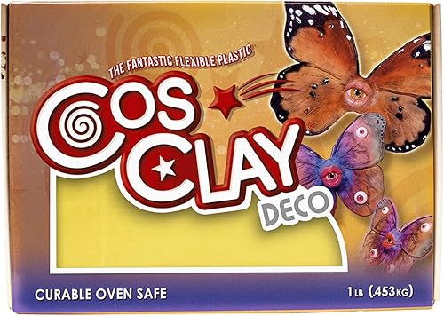 Cosclay Deco - Amarillo - Arcilla polimérica flexible 1 libra