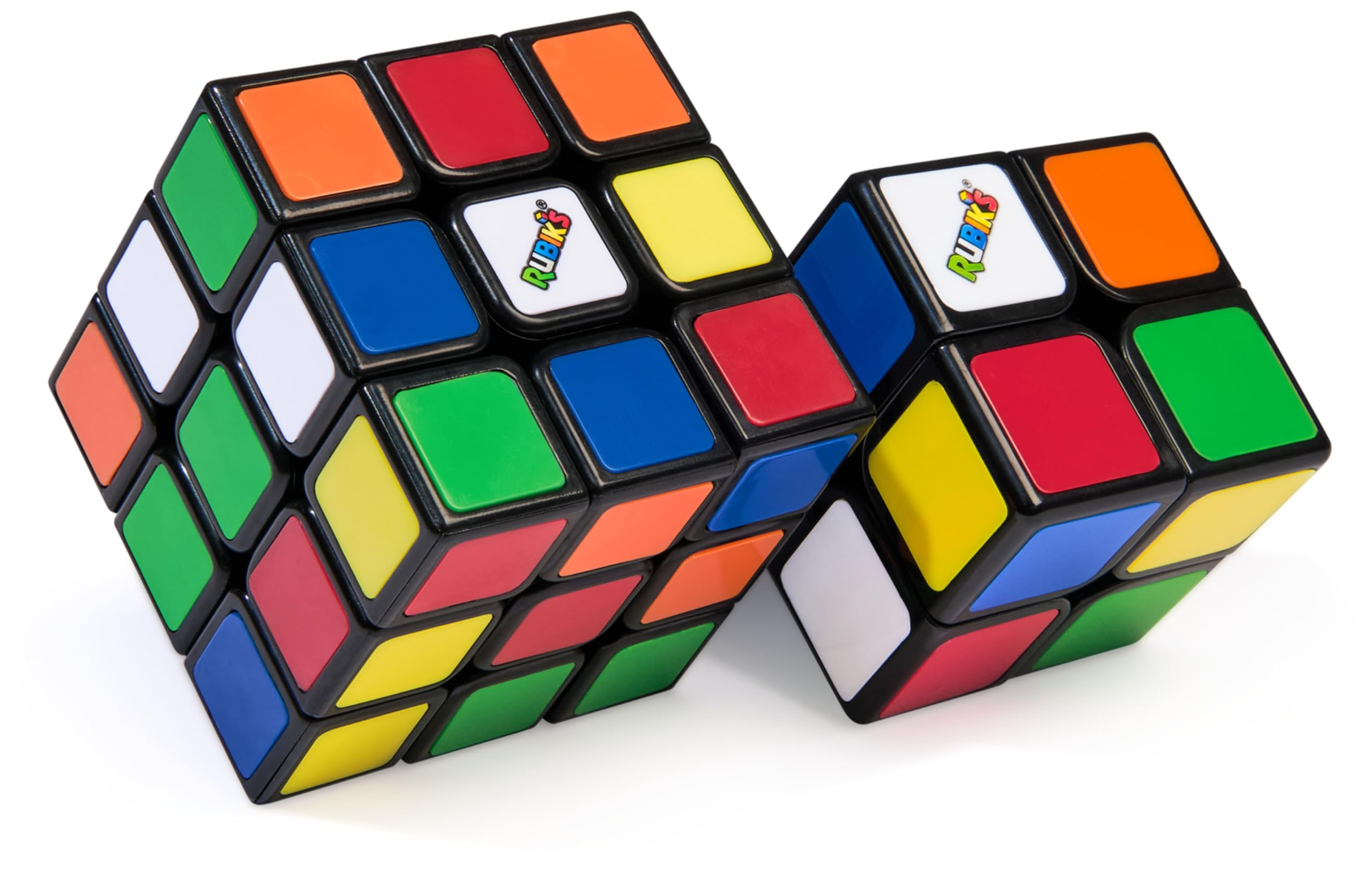 Rubiks - Pack Duo Cubo Rubik - Juego de Rompecabezas 3x3 y versión Mini 2x2 - Cubo Mágico para Desafiar la Mente - Juguetes Niños 8 Años +