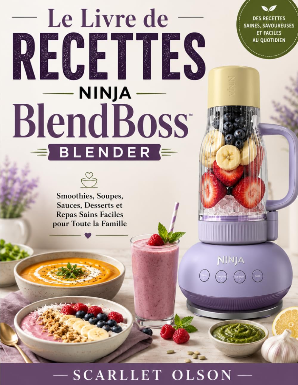 Le Livre de Recettes Ninja BlendBoss Blender: Smoothies, Soupes, Sauces, Desserts et Repas Sains Faciles pour Toute la Famille