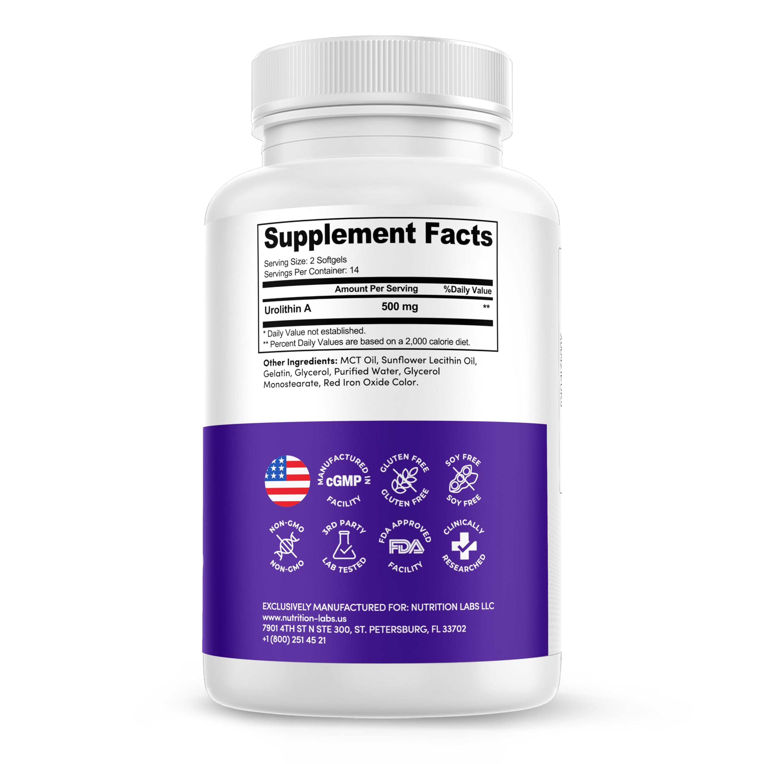 Urolithin A Supplement for Women & Men in Liposomal Form – Mitochondrial Health, Cellular Energy, Healthy Aging, Muscle Strength & Endurance Support – High Bioavailability – Nutrition Labs — Amazon image 9