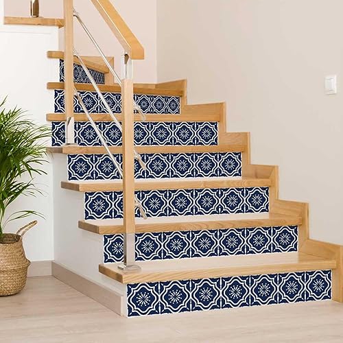 Miniatura 4 de Mi Alma Colección de calcomanías para chimenea, 24 calcomanías para azulejos de despegar y pegar, juego de 24 calcomanías para azulejos en muro,