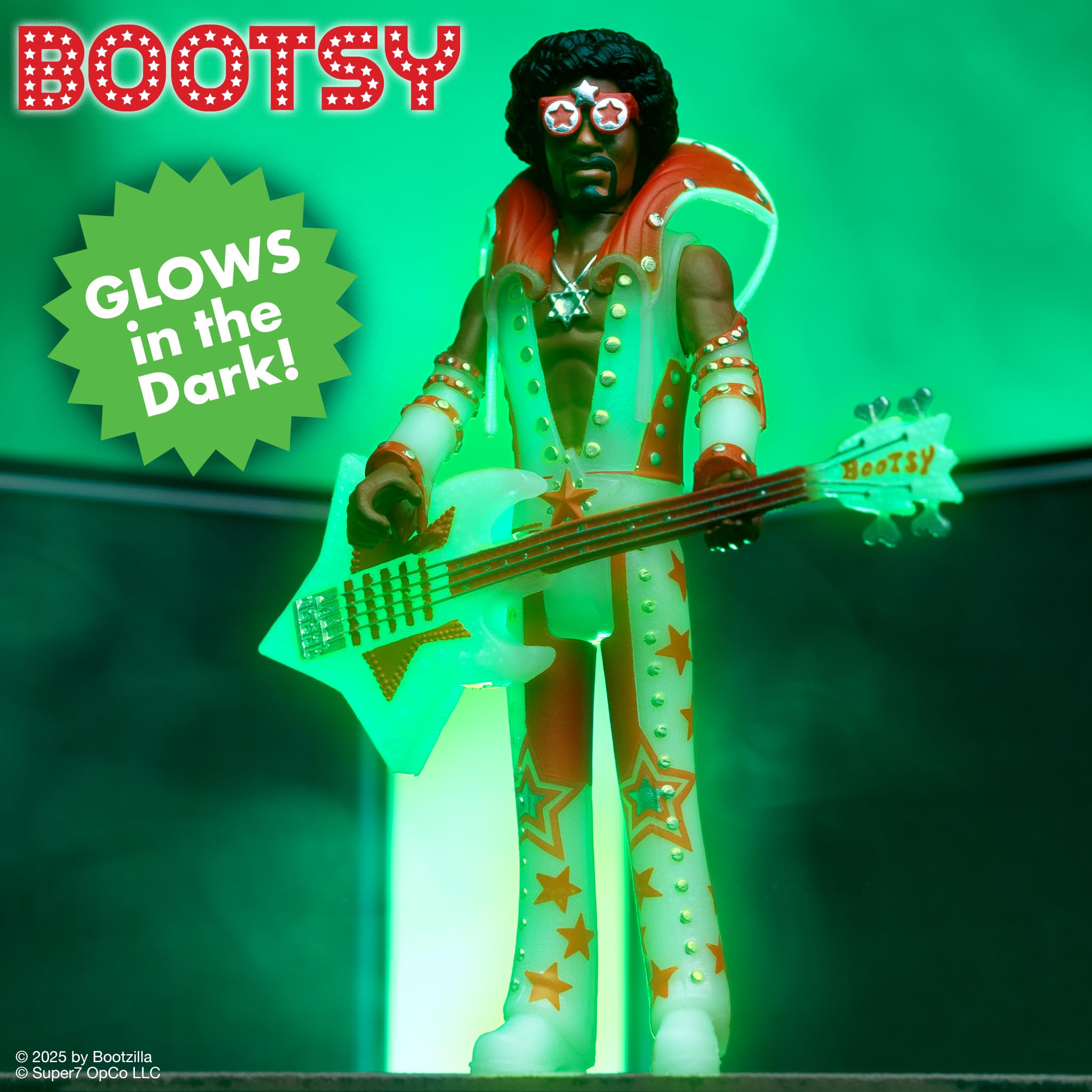 Amazon.com: Super7 Bootsy Collins (Glow) - 3.75