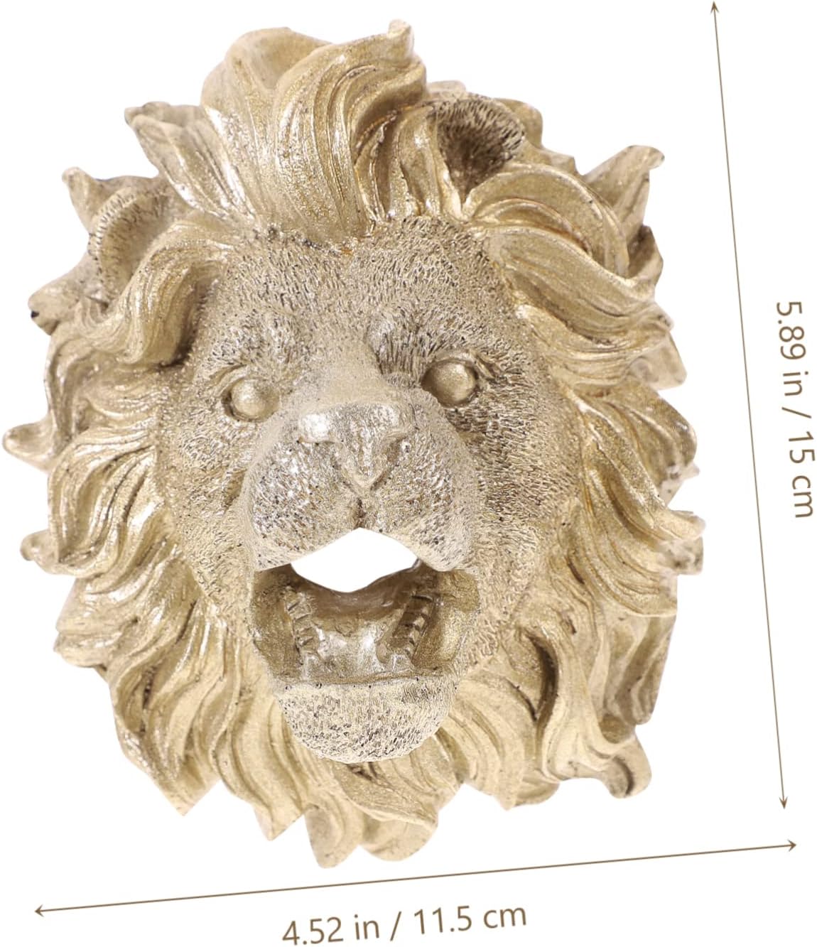 Totority Lion Head Wall Hanging Fountain Nozzle for Outdoor Garden Pond Fountain Sprinkler Head Replacement Sturdy Decorative Water Feature