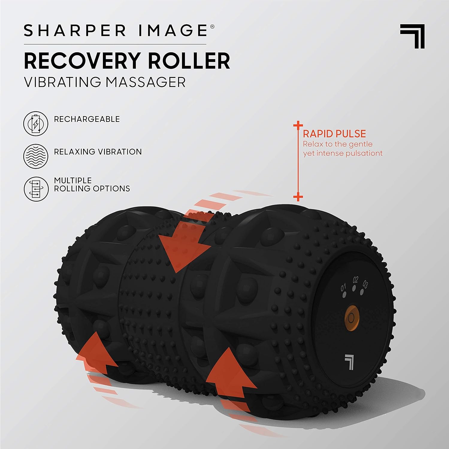 Sharper Image Fit Roller Massager highlighting key features