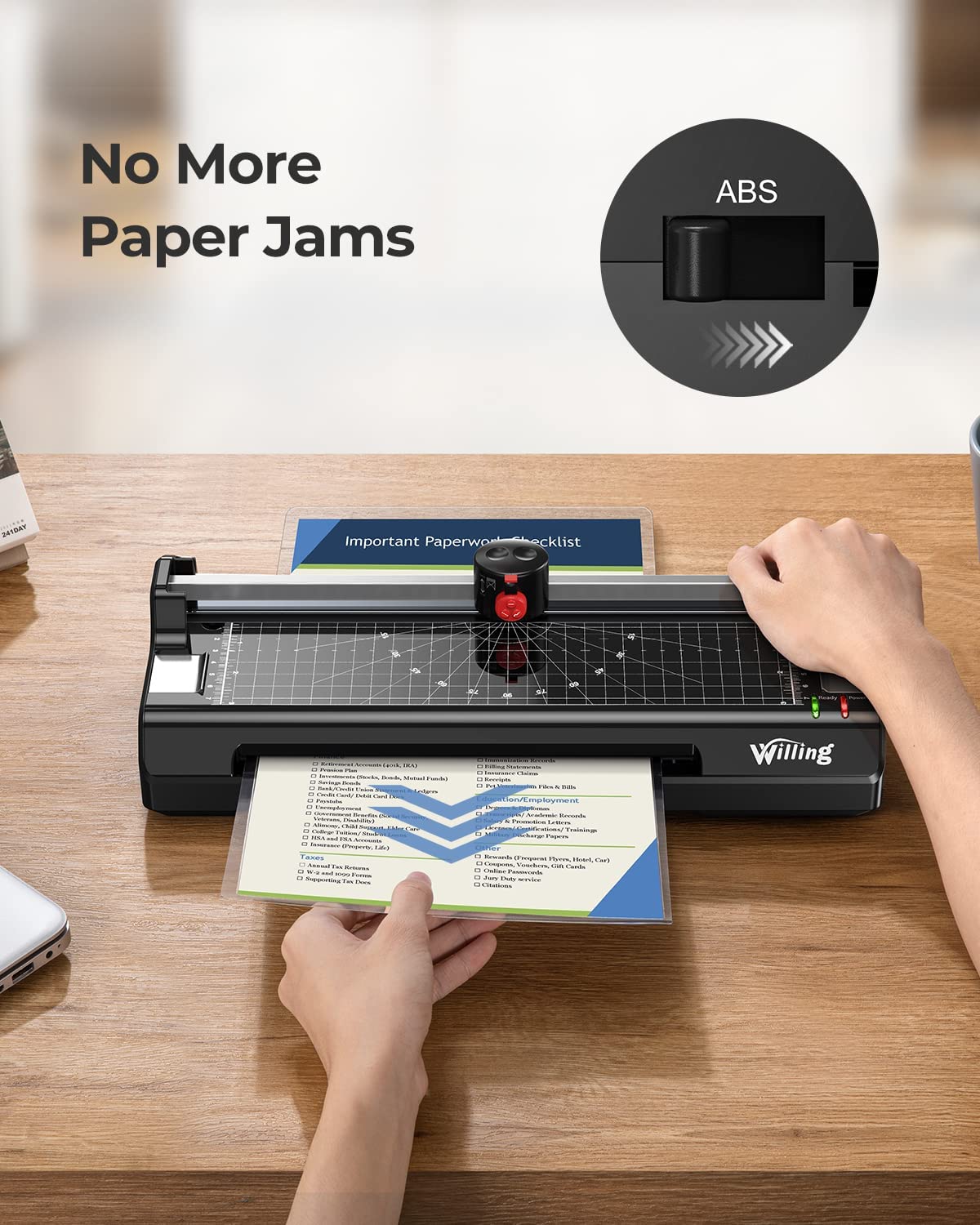 Laminator Machine, A4 Thermal Laminator with 15 Pouches, Paper Trimmer