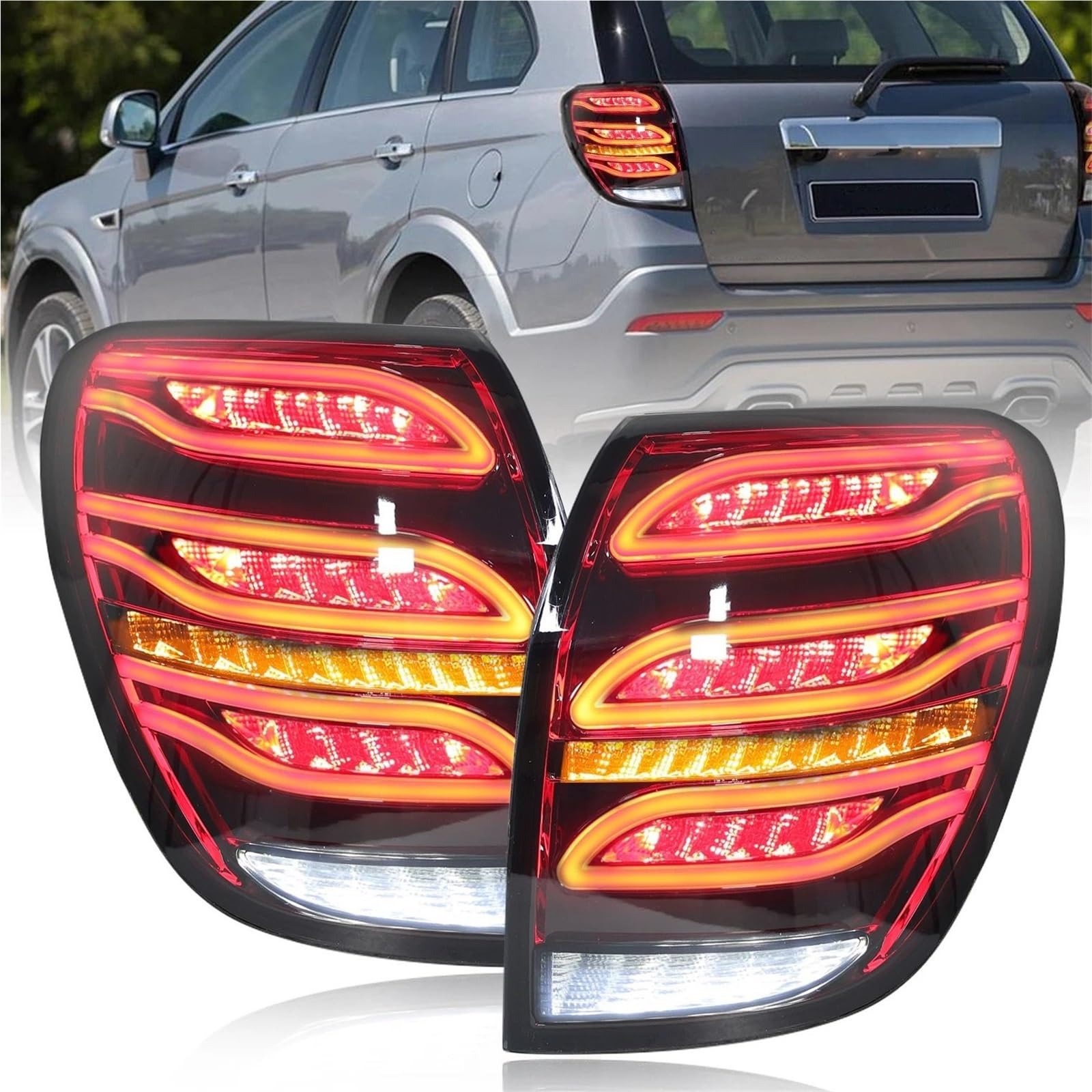 Lampa tylna zespolona Tylne światła LED do Chevroleta Captiva 2006-2019 Tylne światło Lampa do jazdy Lampa kierunkowskazu Lampa przeciwmgielna et