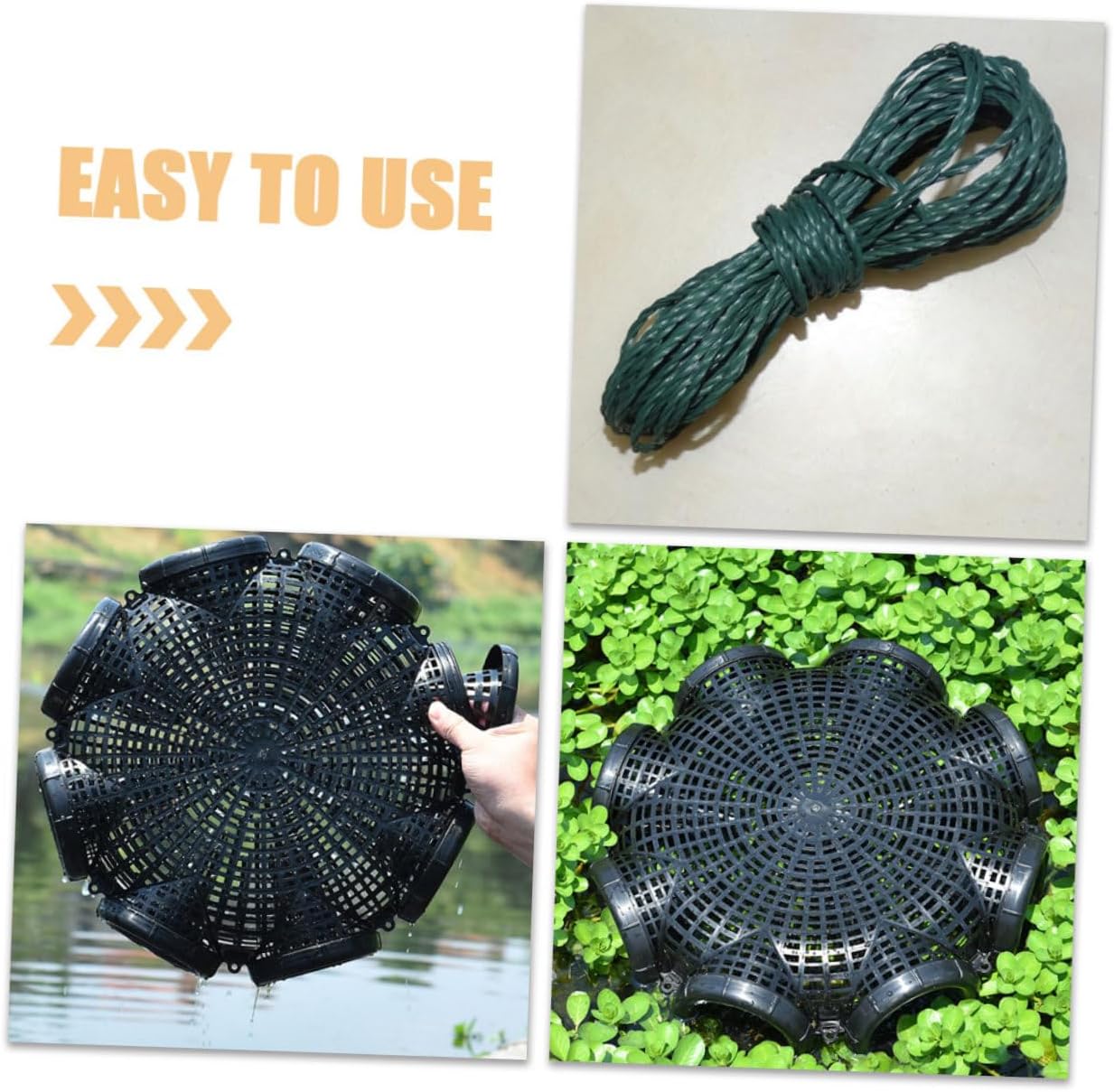 8holes Crawfish Trap Portable Fishing Basket for Crabs Eels and Shrimp Durable Plastic Design for Enhanced Bait Outdoor Fishing Enthusiasts