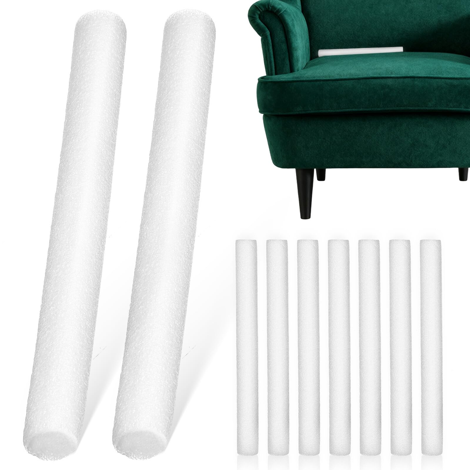 Varillas de espuma para fundas de sofá solucionan el cubresofás suelto en huecos de muebles