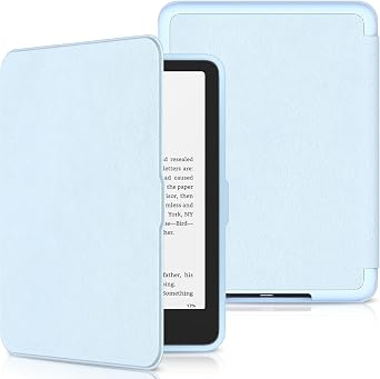 New Kindle Paperwhite 2024 Case 7" 12th Gen & Kindle Colorsoft Signature Edition Case, Sanyetral Slim PU Leather Cover with Soft TPU Back and Auto Sleep/Wake, Not for Remarkable Kobo -Light Blue