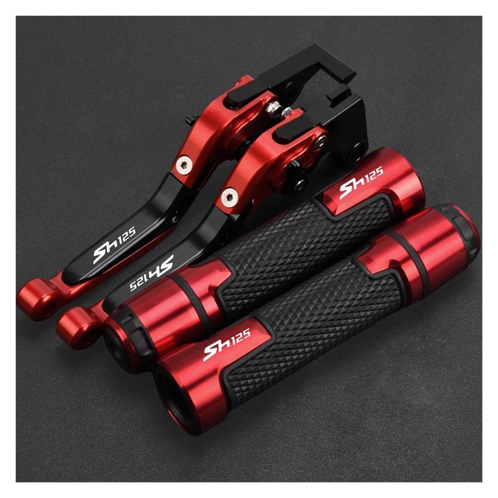 Cwziwoyji A Fit For Hond Sh125 Sh125i 2004-2023 Motorcycle Ccessories Djustable Brake Clutch Levers Handlebar Grips(A)