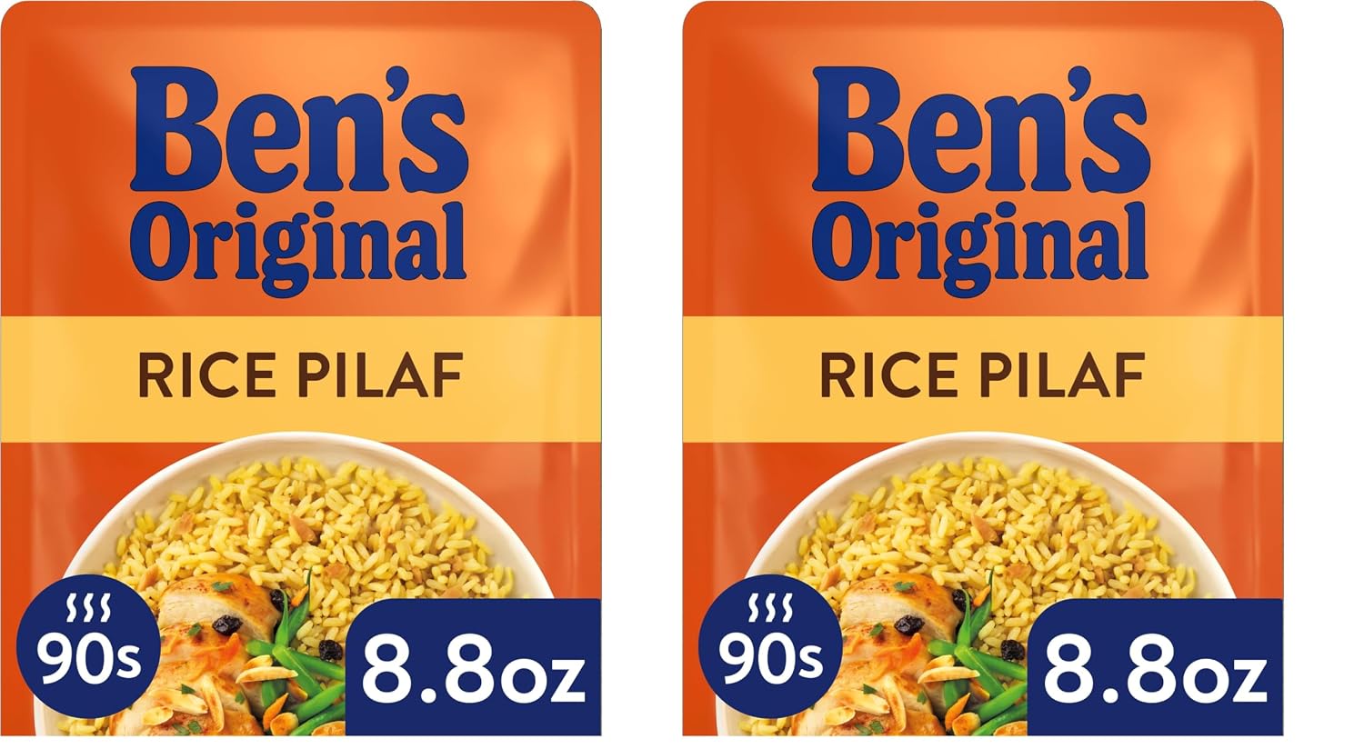 BEN'S ORIGINAL Ready Rice, Pilaf, 8.8 oz (Pack of 2)