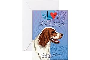 CafePress Red White Kindle Folded Greeting Card Glossy: Perfect Birthday Gift Card for Kindle Lovers